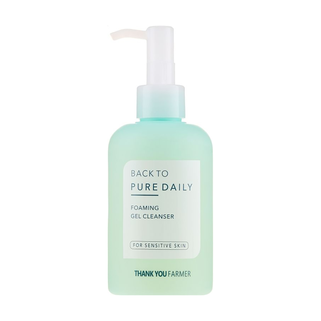 Очищувальна гель-пінка Thank You Farmer Back To Pure Daily Foaming Gel Cleanser для чутливої шкіри обличчя, 200 мл